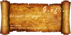 Gligor Ágnes névjegykártya